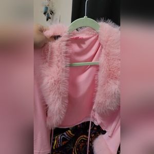 Pink Cropped Cape